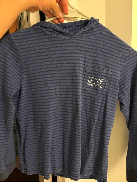 Vineyard Vines Other - Vineyard Vines Blue Striped Long Sleeve Hooded Tee